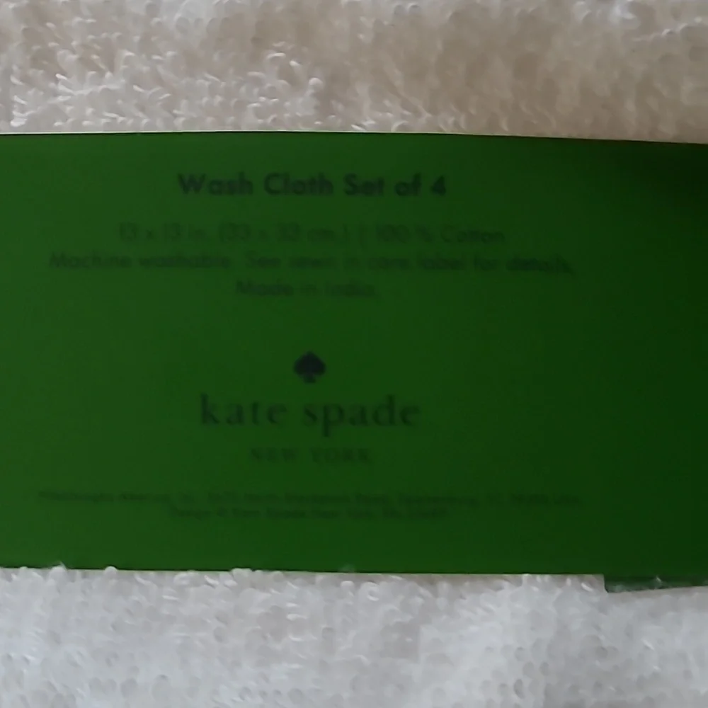Kate Spade Washcloth Set
